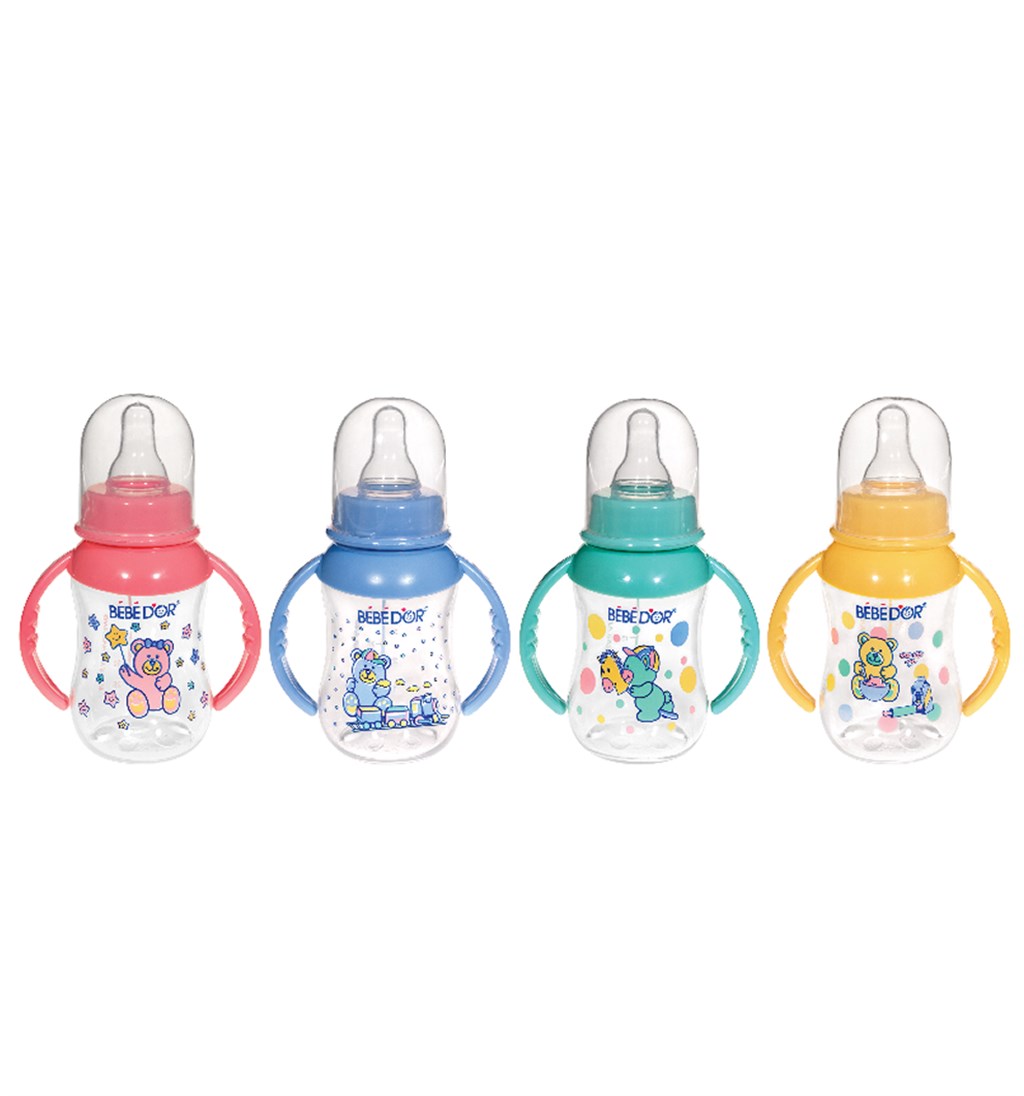 BEBEDOR DESENLİ ERGONOMİK KULPLU BİBERON 125ML