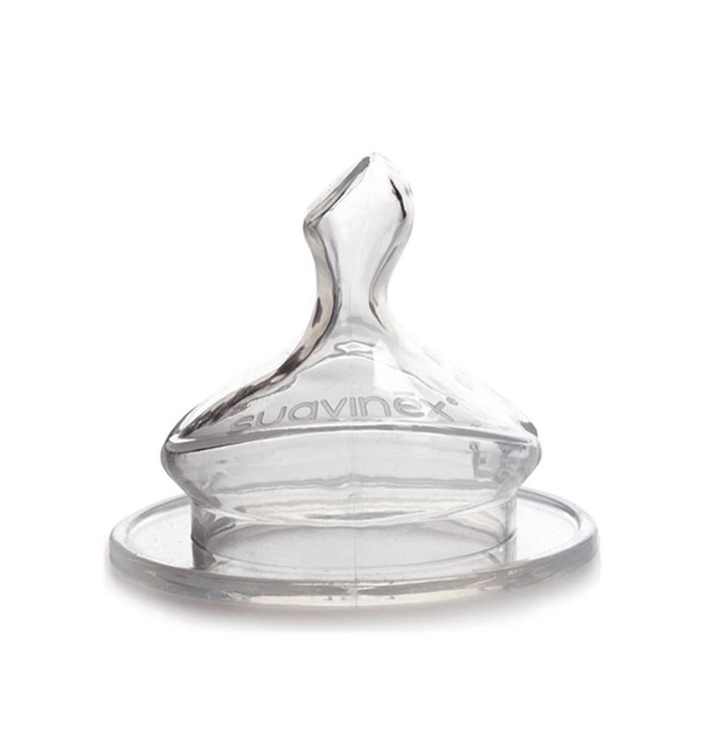 SUAVİNEX GENİŞ AĞIZ SİLİKON ORTODONTİK BİBERON EMZİĞİ  - ORTA 6AY+
