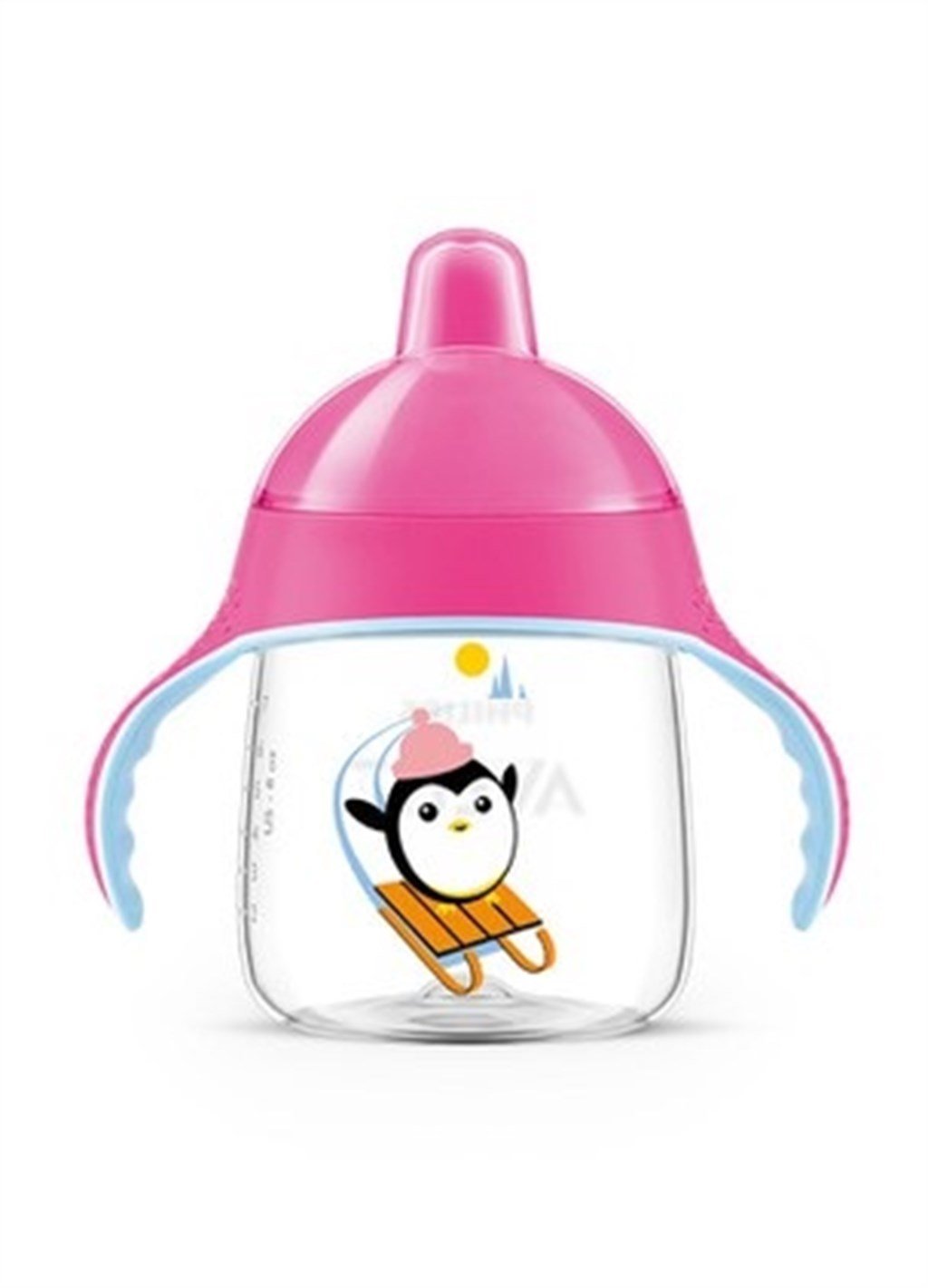 AVENT PENGUEN DAMLATMAZ BARDAK 260ML PEMBE 12M+