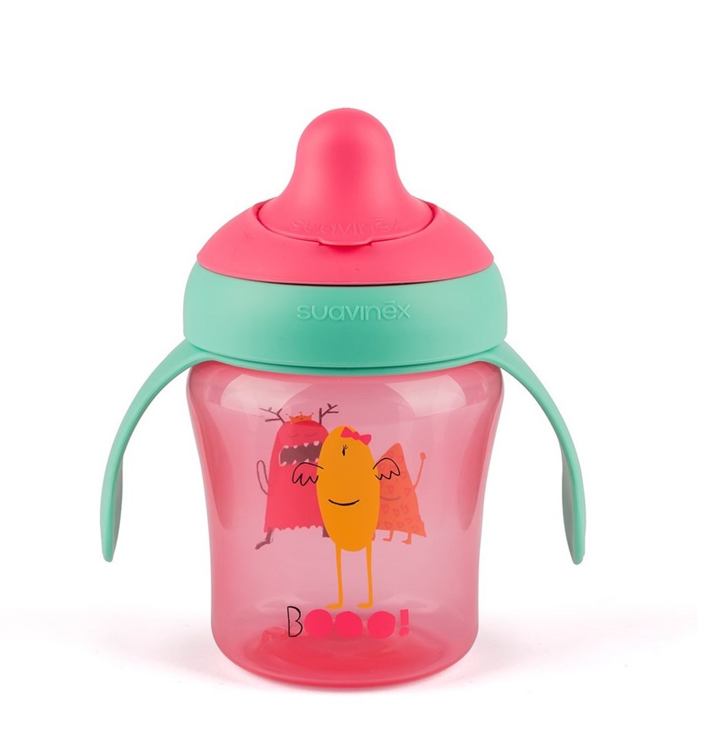 SUAVİNEX DAMLA AKITMAZ EĞİTİM BARDAĞI 200ML 4+AY - PEMBE