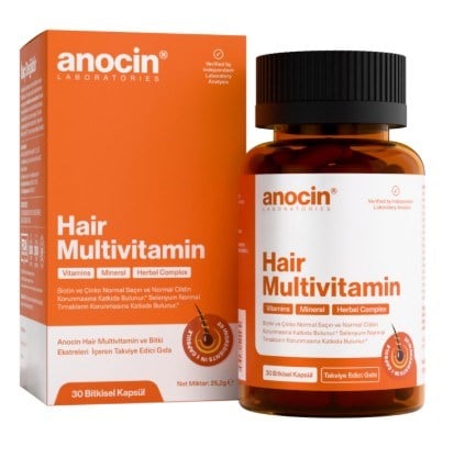 Anocin Hair Multivitamin & Mineral Saç Kompleksi 30 Kapsül