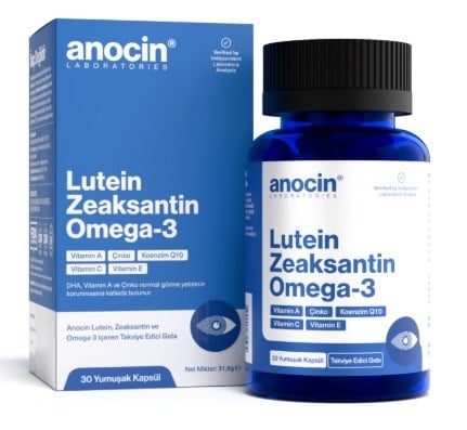 Anocin Lutein & Zeaksantin Omega 3 Vitamin A Kompleks 30 Kapsül