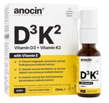 Anocin Vitamin D3K2 Sprey Damla 20 ml