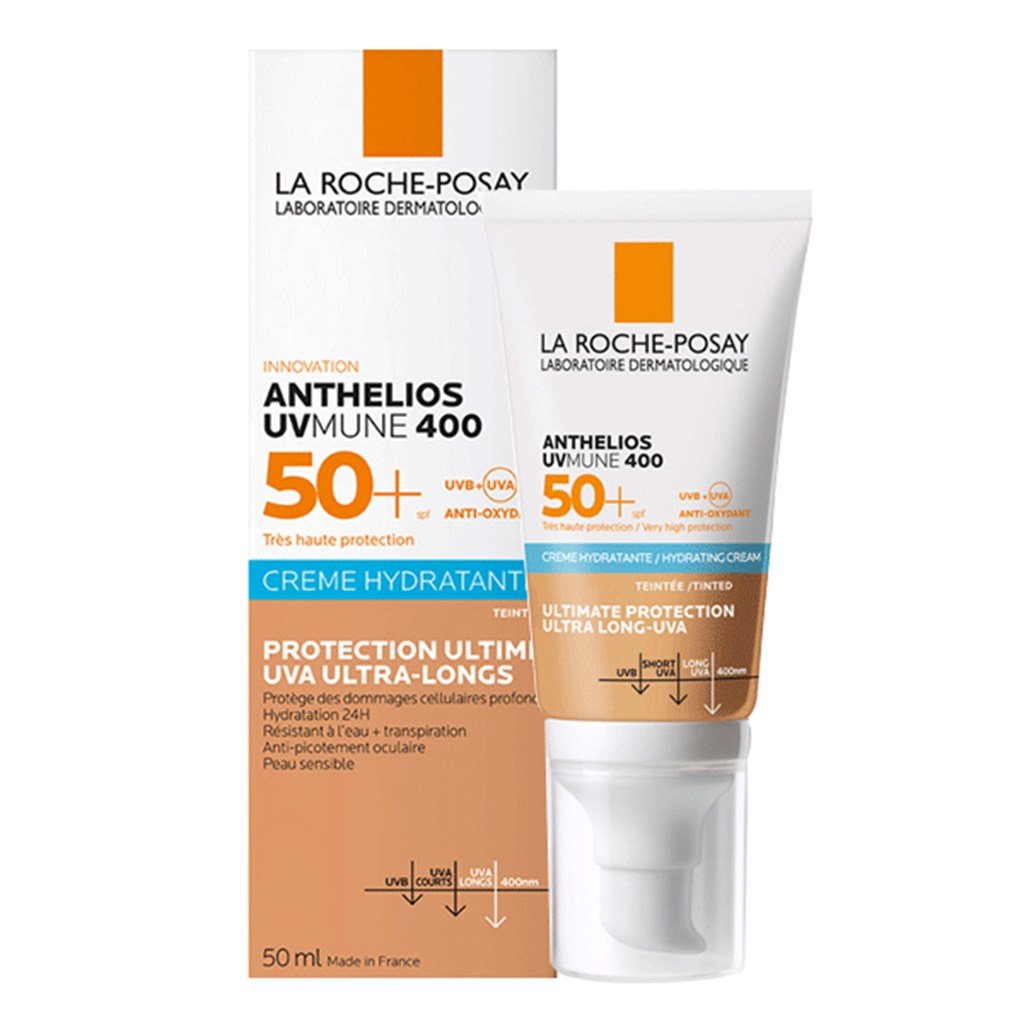 Anthelios Uvmune Ultra Creme Renkli SP50+ 50ml Tüm cilt tipleri için Güneş Koruyucu Yüz Kremi, En uzun UV Işınlarına Karşı En Etkili Filtre