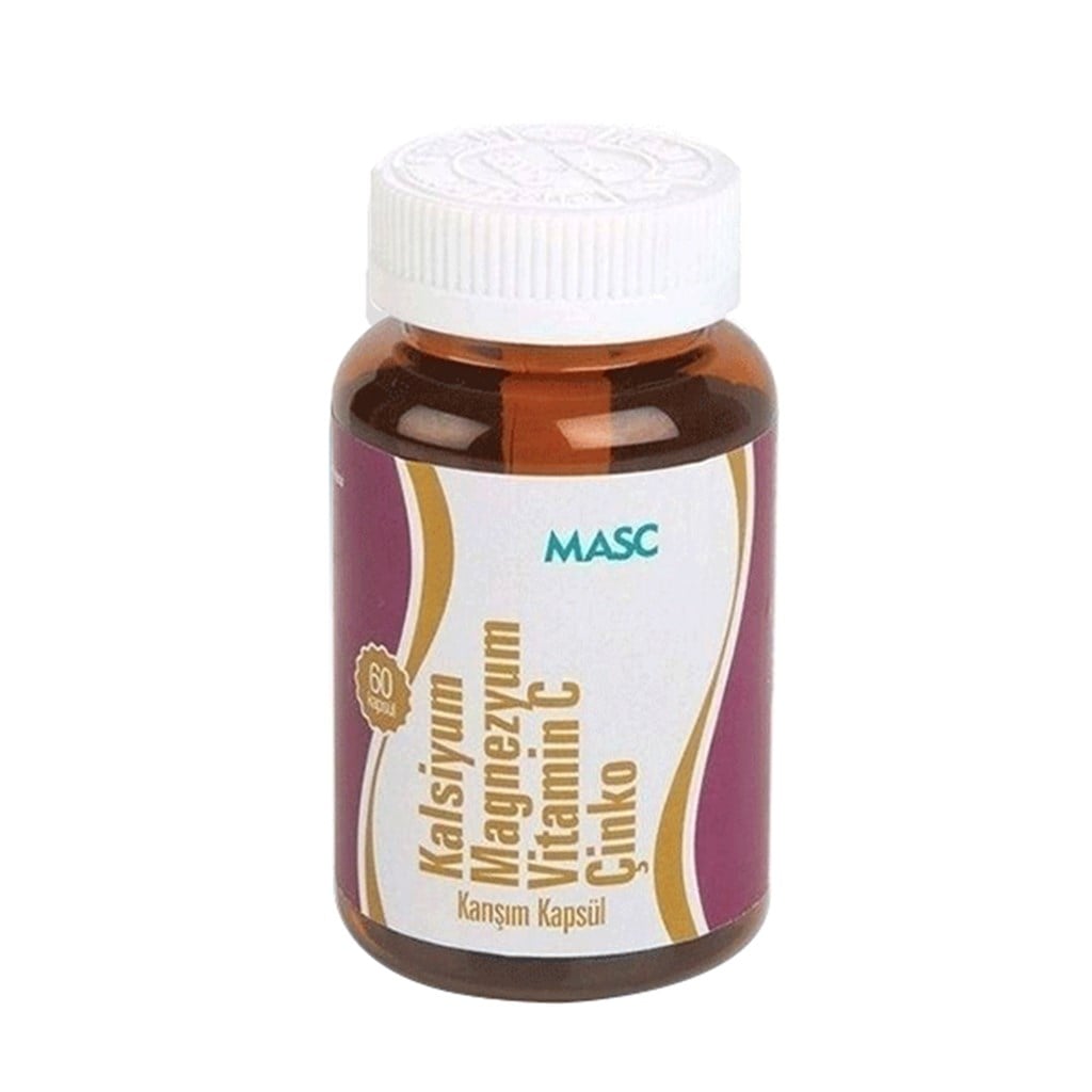 Anti Masc Kalsiyum Magnezyum C Vitamini Çinko 60 Kapsül