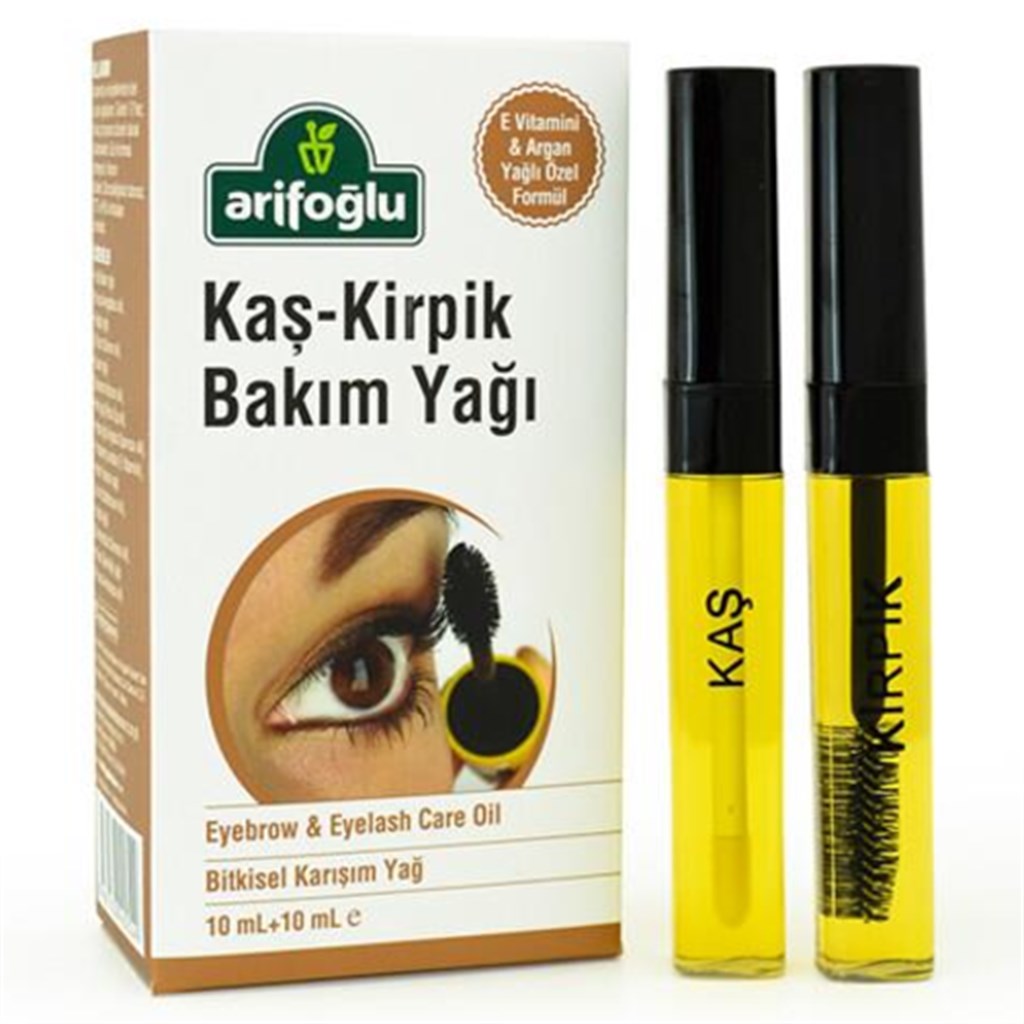 Arifoğlu Kaş Kirpik Bakım Yağı 10 ml+10 ml  (Doğal E Vitamini+Argan Yağı)