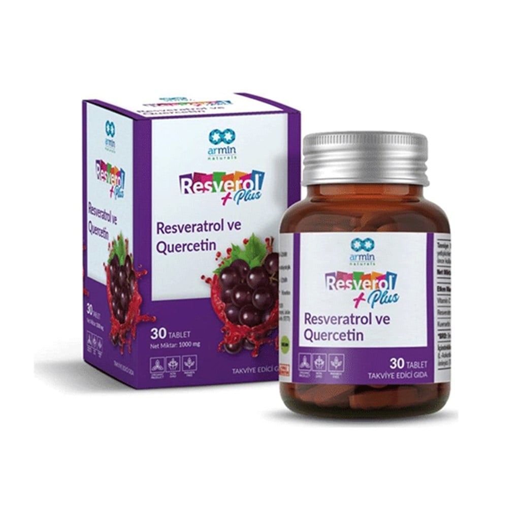 Armin Resverol Resveratrol ve Quercetin Plus 30 Tablet
