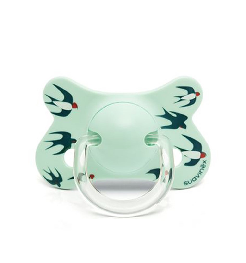 SUAVİNEX FUSİON FİZYOLOJİK SİLİKON EMZİK 4-18AY - SWALLOWS - MAVİ