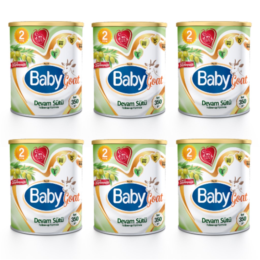 Baby Goat 2 Keçi Sütlü Organik Zeytinyağlı Devam Sütü 350 gr - 6'lı Paket