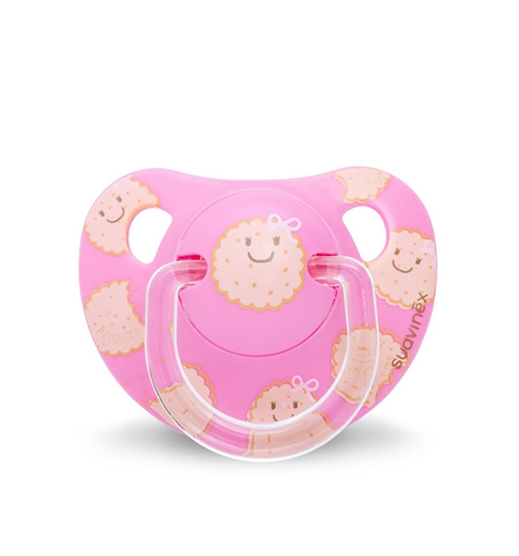 SUAVİNEX ORTODONTİK SİLİKON EMZİK 6-18AY - BİSCUİTS - PEMBE