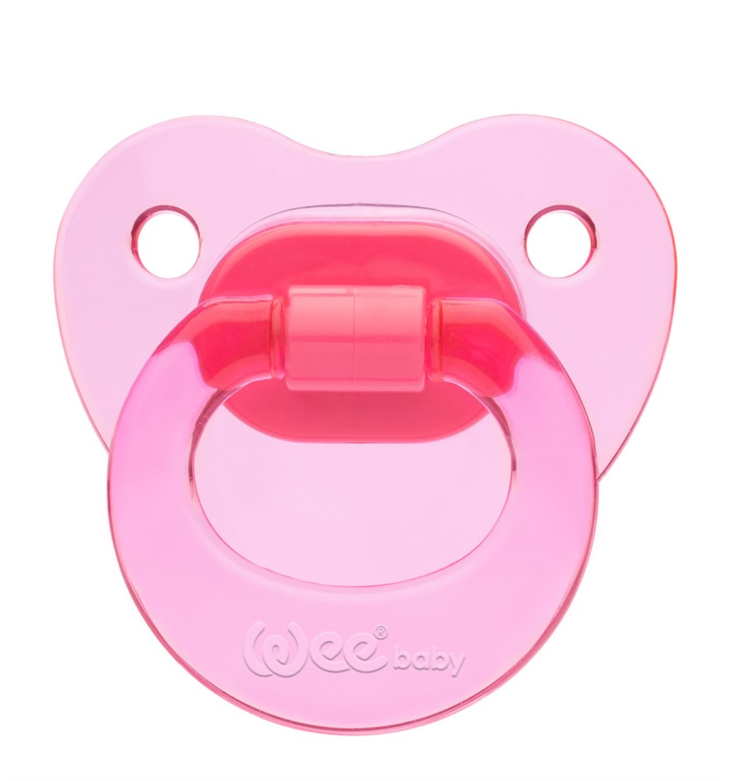 WEE BABY AKİDE GÖVDELİ DAMAKLI EMZİK 0-6AY NO.1 - PEMBE
