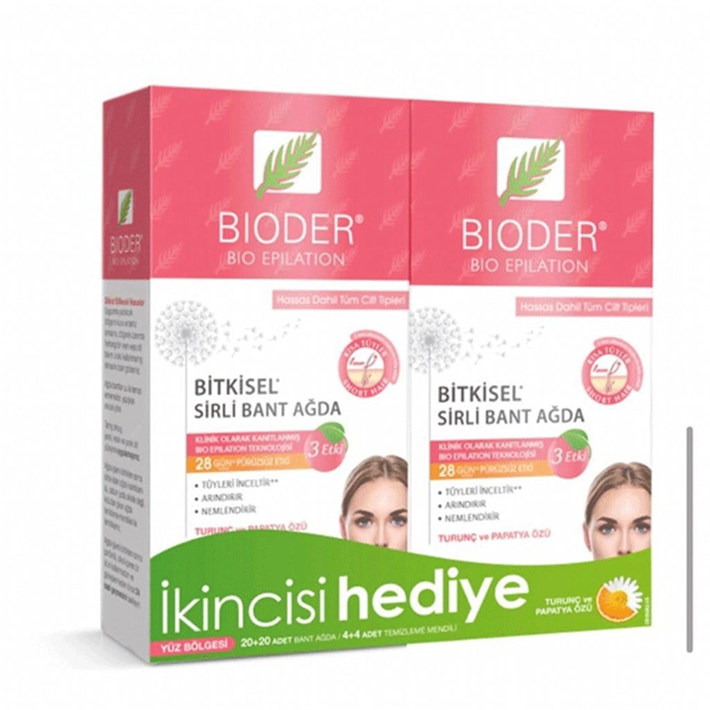 Bioder Epiten Yüz için Sirli Bant Ağda Normal Cilt - İkincisi Hediye