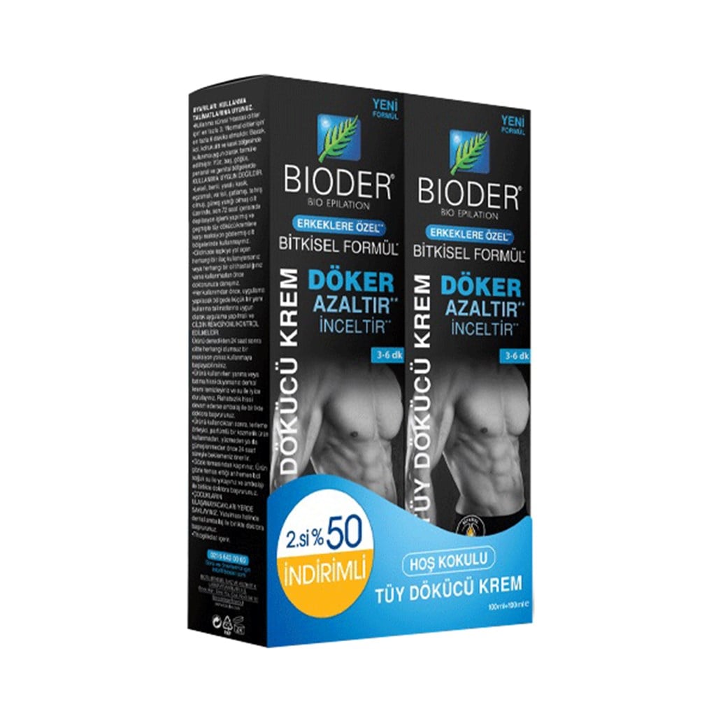 Bioder Tüy Dökücü Krem Erkek 100 ml 2'li