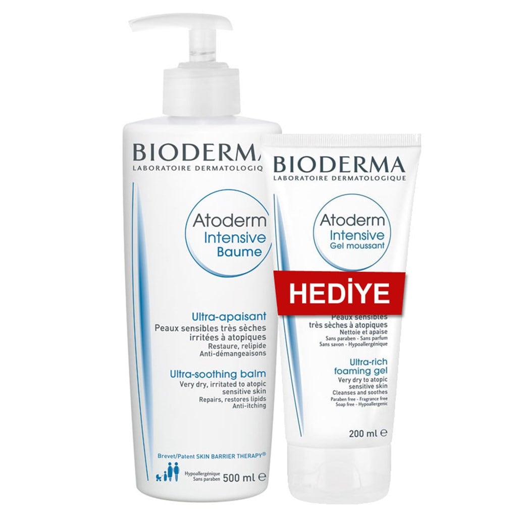 Bioderma Atoderm İntensive Balm 500ML & Bioderma Atoderm İntensive Foaming Gel 200ML