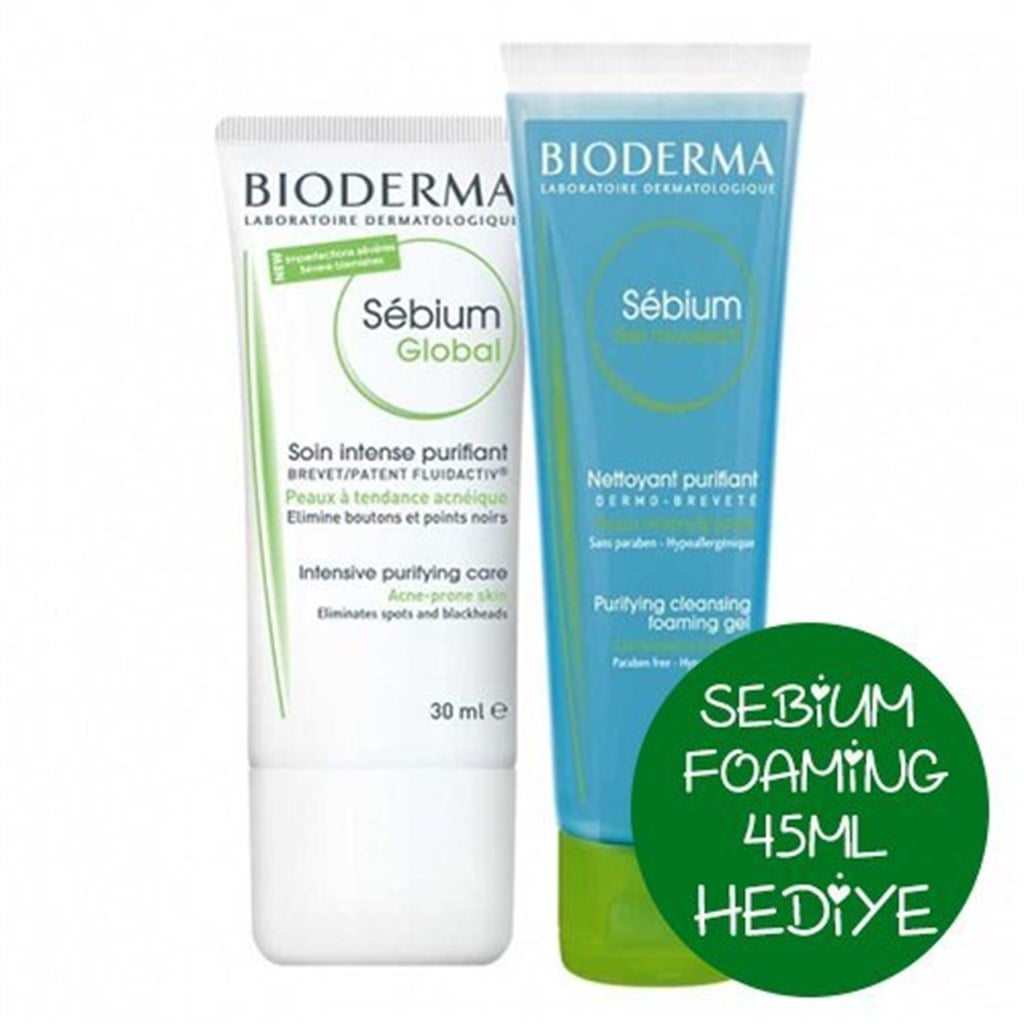 Bioderma Sebium Global 30ml (temizleme jeli hediye)