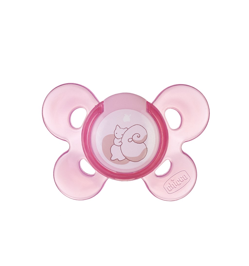 CHİCCO KELEBEK EMZİK 0-6AY - SİLİKON (PEMBE)