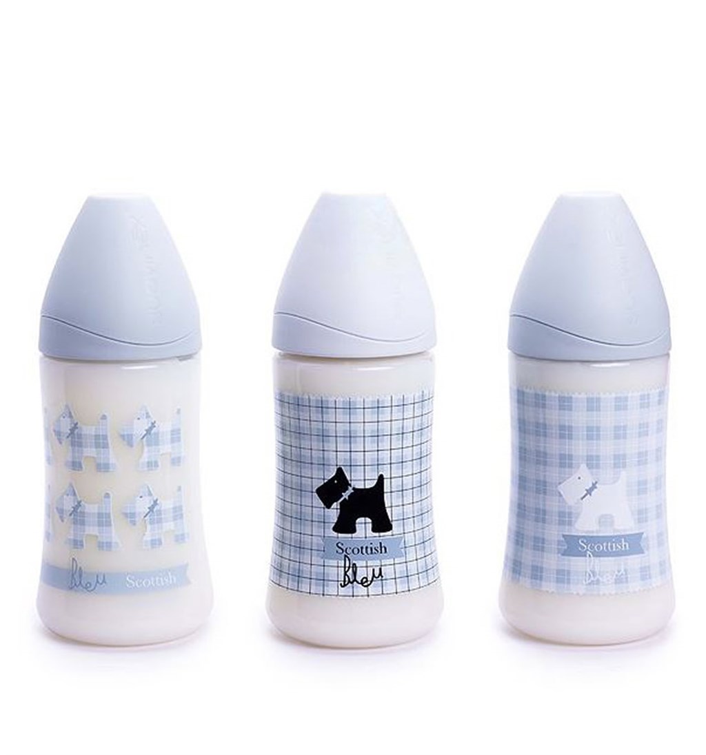 SUAVİNEX ORTODONTİK GENİŞ AĞIZ SİLİKON BİBERON 270ML 0-6AY - MAVİ