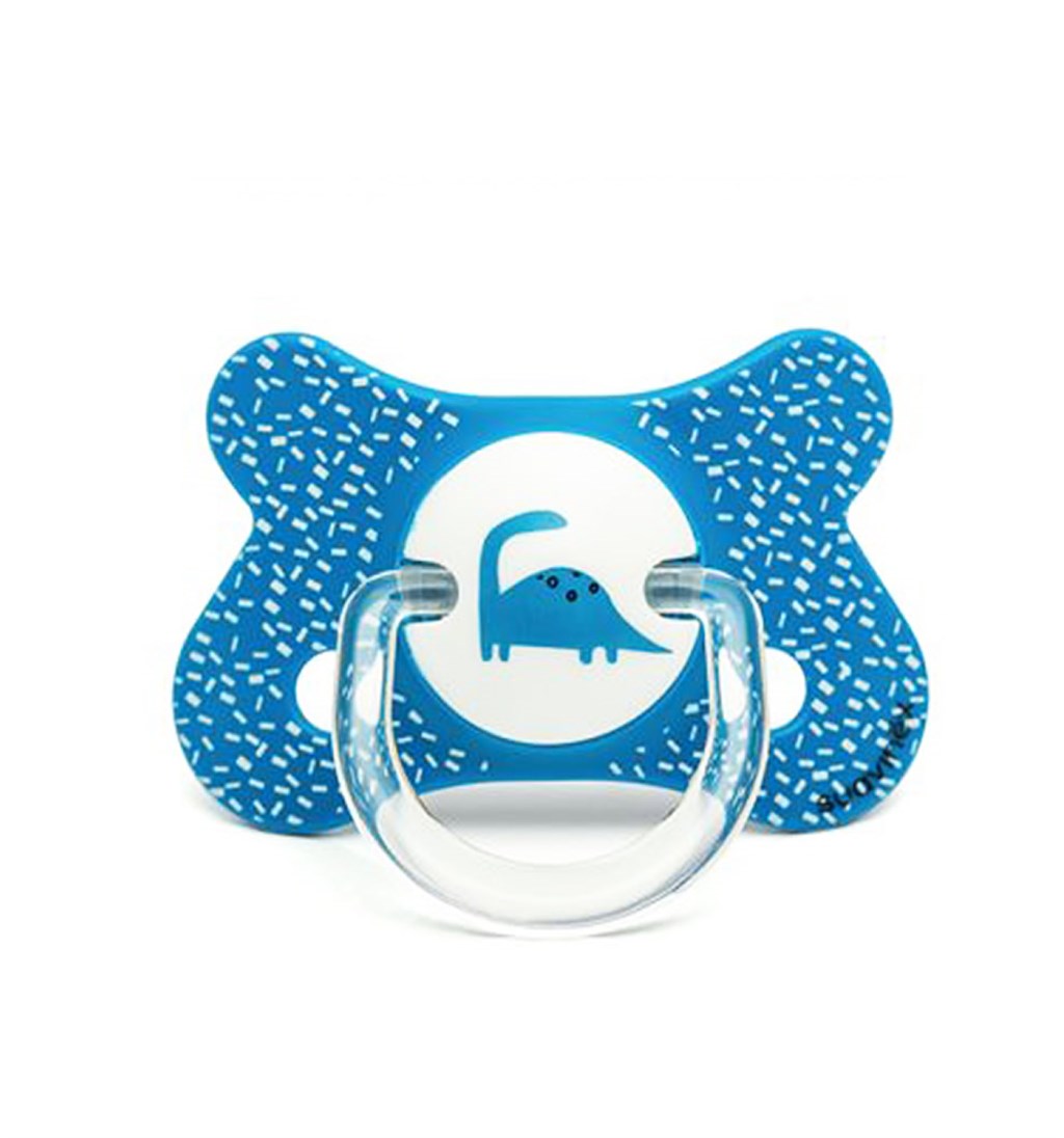 SUAVİNEX FUSİON FİZYOLOJİK SİLİKON EMZİK 4-18AY - DİNOS - MAVİ