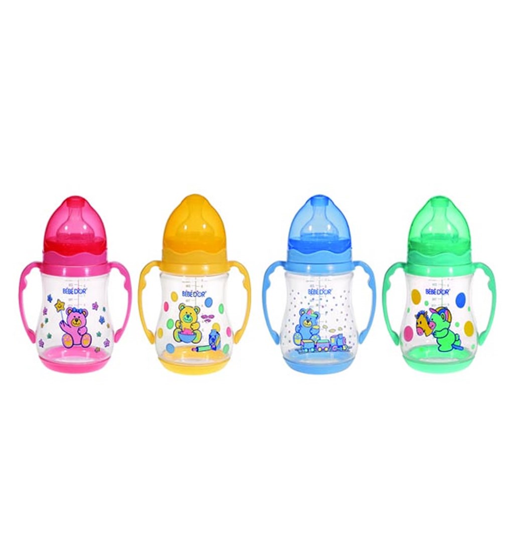 BEBEDOR GENİŞ AĞIZ KULPLU BİBERON 250ML