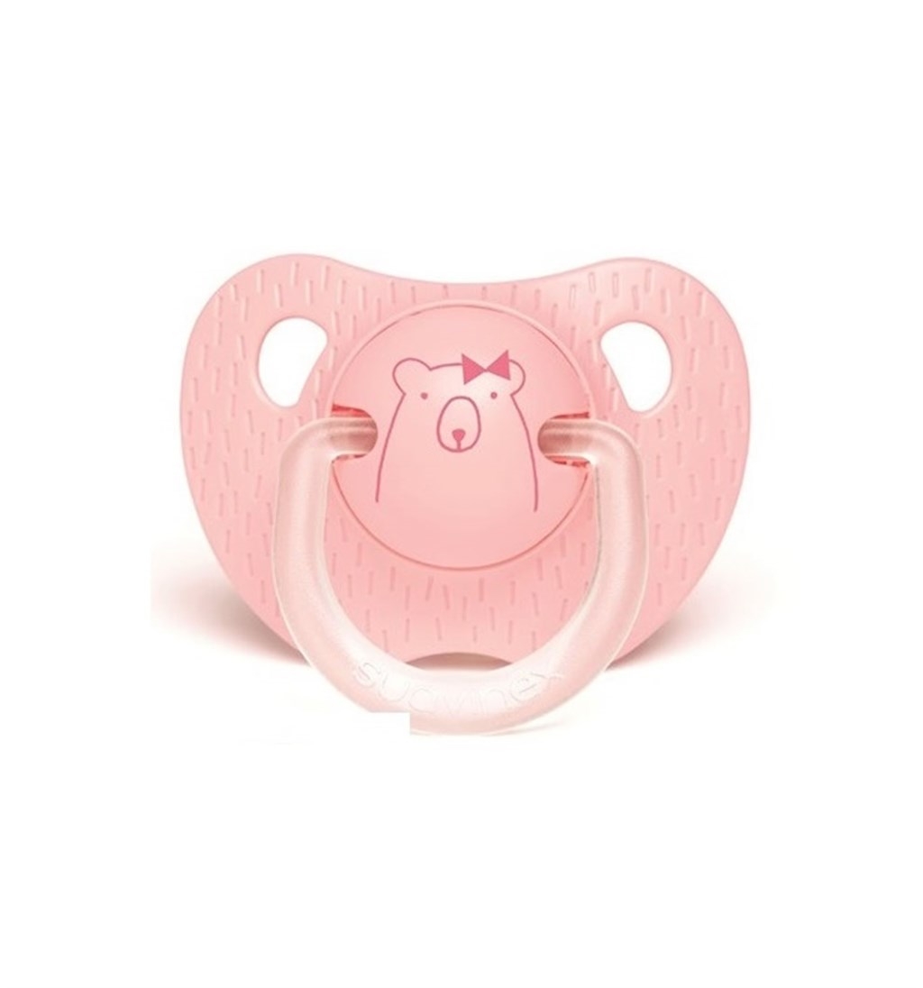 SUAVİNEX EVOLUTİON ORTODONTİK SİLİKON EMZİK 6-18 AY MEANİNGFUL LİFE - PEMBE