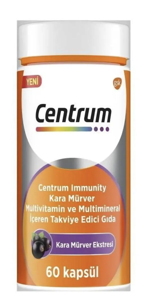 Centrum Immunity Kara Mürver Multivitamin ve Mineral 60 Kapsül