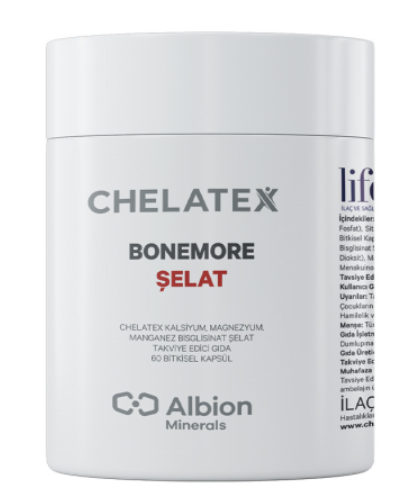 Chelatex Bonemore Kalsiyum Magnezyum Içeren Edici Gıda 60 Bitkisel Kapsül