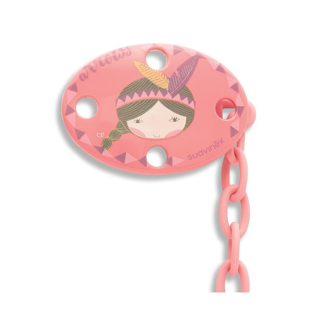 SUAVİNEX TOTAL LOOK OVAL EMZİK ZİNCİRİ - PEMBE - İNDİANS