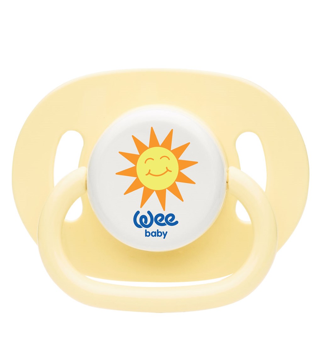 WEE BABY OVAL GÖVDELİ YUVARLAK UÇLU EMZİK 6-18AY NO.2 - SARI