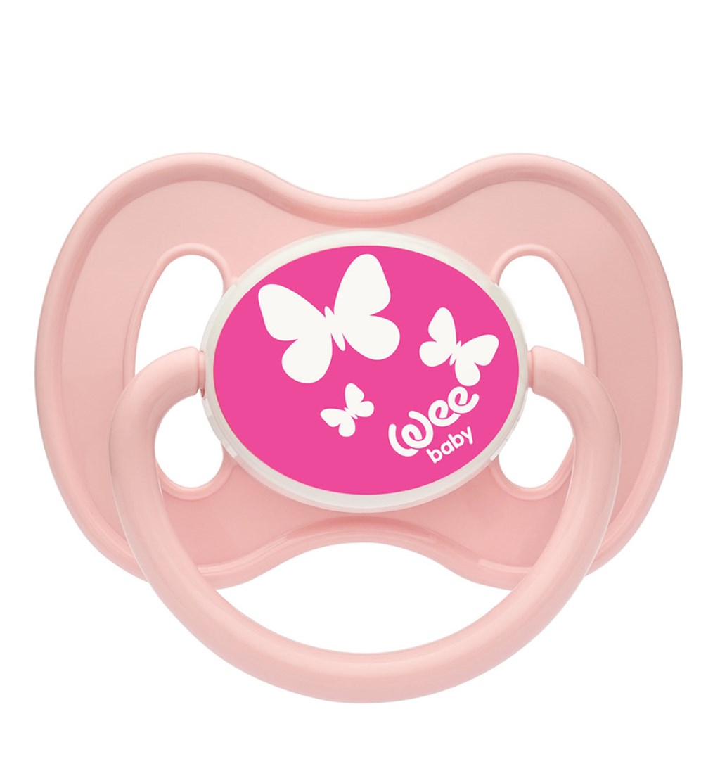 WEE BABY KELEBEK DAMLA UÇLU EMZİKLER 6-18AY NO.2 - PEMBE
