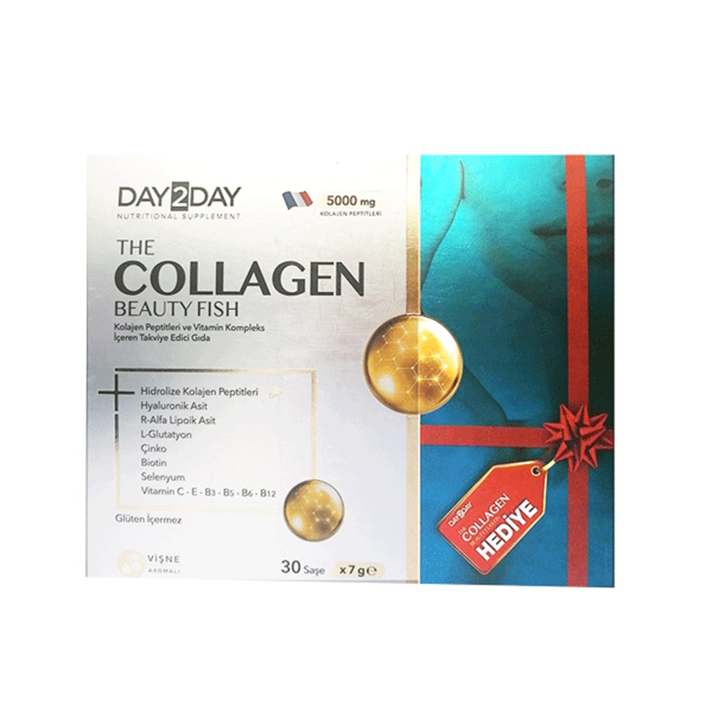 Day2Day The Collagen Beauty Fish Kollajen 30 Saşe x 7 gr Beauty Elastin 60 Tablet 