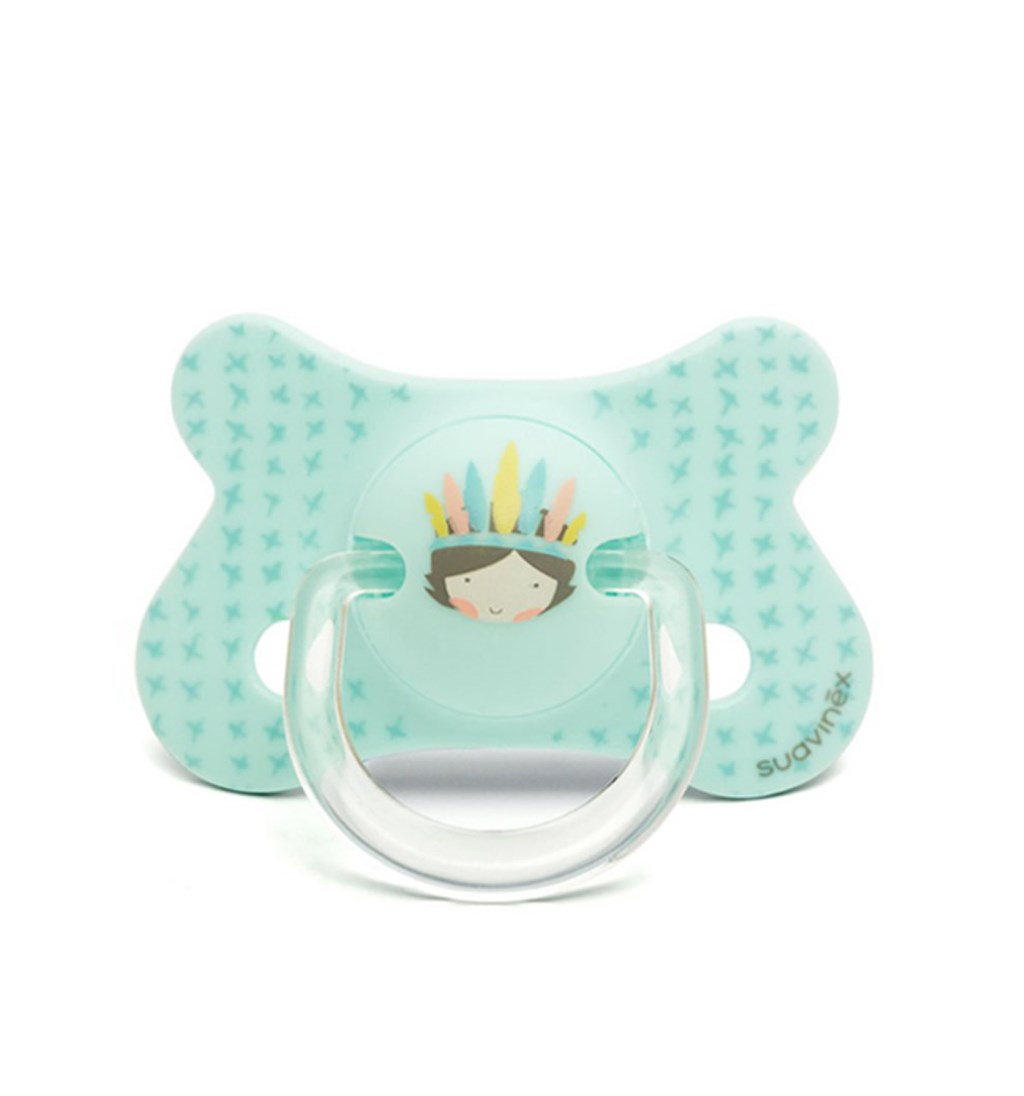 SUAVİNEX FUSİON FİZYOLOJİK SİLİKON EMZİK 4-18AY - İNDİANS - MAVİ