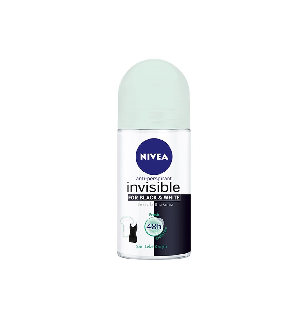 NİVEA ROLLON İNVİSİBLE B&W FRESH 50ML (BAYAN)