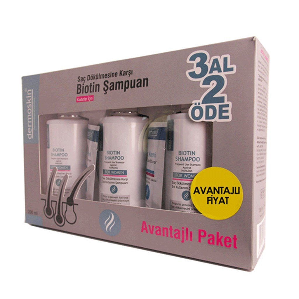 Dermoskin Biotin Şampuan Kadınlar için 200 ml - 3 al 2 öde