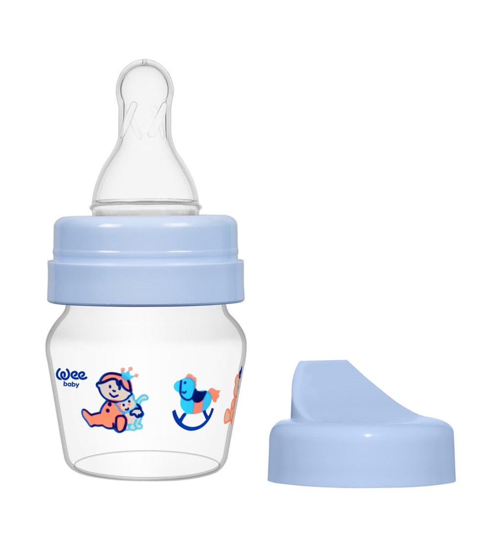 WEE BABY MİNİ PP ALIŞTIRMA BARDAĞI SETİ 0-6 AY 30ML - MAVİ
