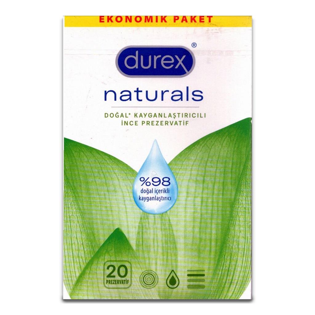 Durex Naturals Prezervatif 20 Adet