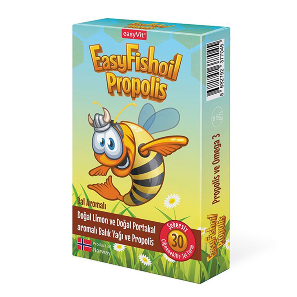 EasyFishoil Propolis Omega-3 30 Çiğnenebilir Jel Form