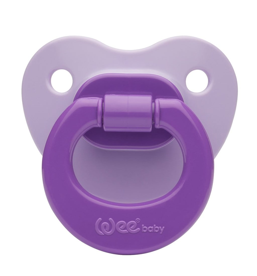 WEE BABY MAT GÖVDELİ DAMAKLI EMZİK 6-18AY NO.2 - MOR