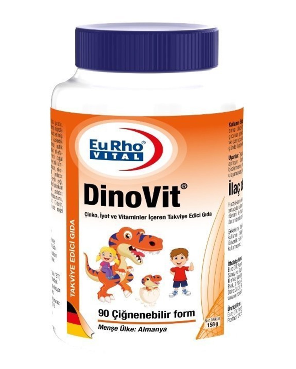 Eurho Vital Dinovit 90 Çiğneme Tableti