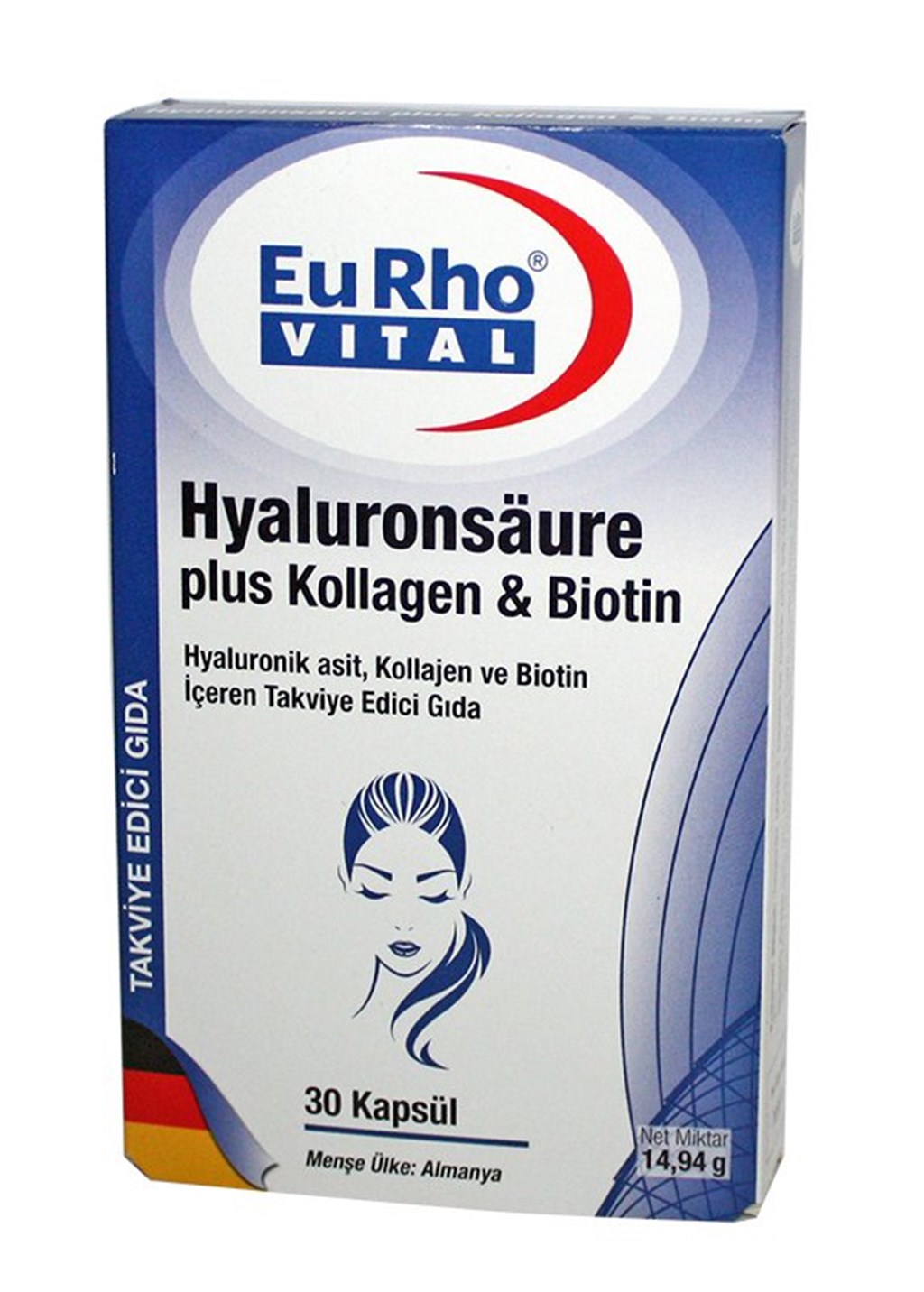 EURHO VİTAL HYALURONSAURE PLUS KOLLGEN & BİOTİN 30 KAPSÜL