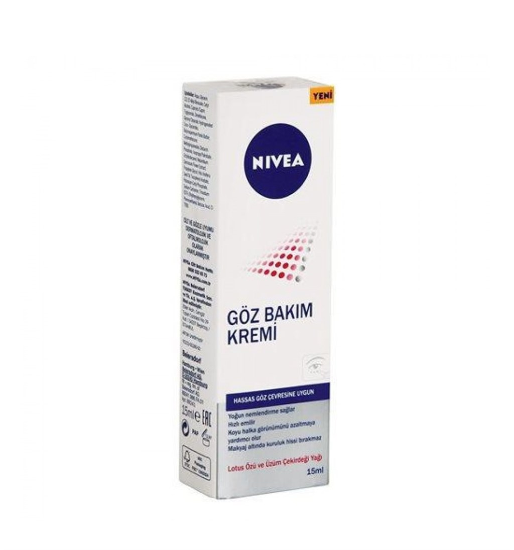 NİVEA GÖZ BAKIM KREMİ 15ML - HASSAS GÖZ ÇEVRESİNE UYGUN