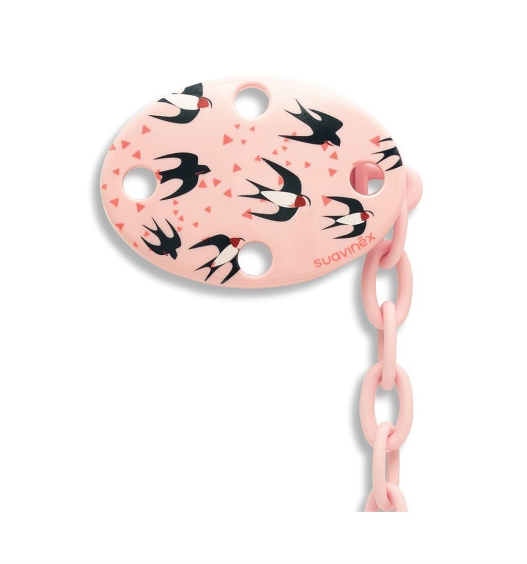 SUAVİNEX TOTAL LOOK OVAL EMZİK ZİNCİRİ - PEMBE - SWALLOWS