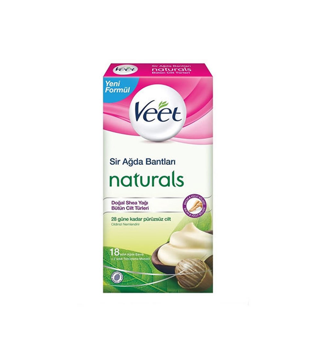 VEET SOĞUK AĞDA BANDI NATURALS (TÜM CİLT TİPLERİNE) 18'Lİ
