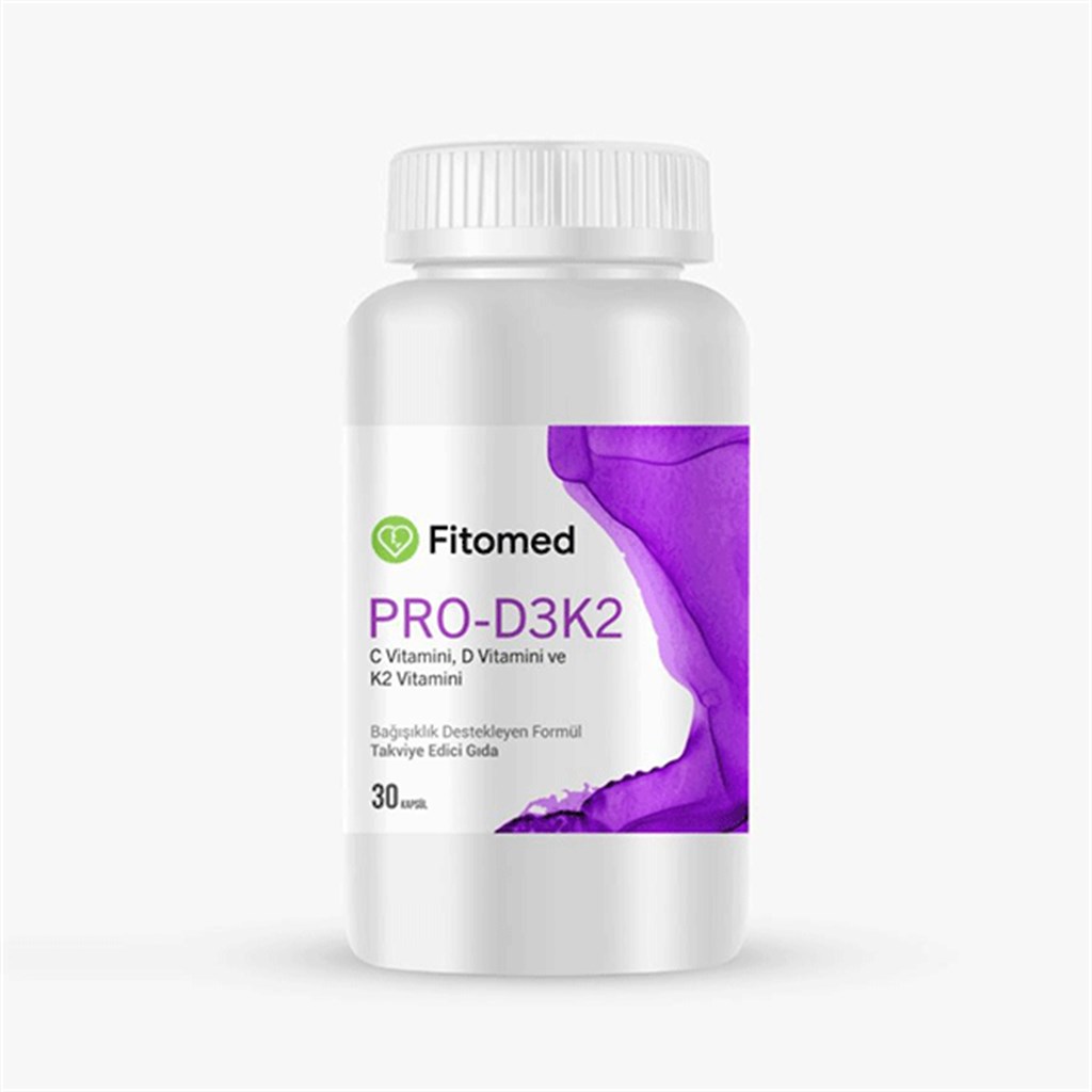 Fitomed Pro-D3K2 Vitamin D3 ve Vitamin K2 30 Kapsül