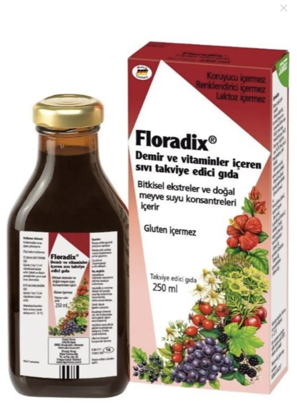 Floradix Demir Ve Vitaminler İçeren Sıvı Takviye Edici Gıda 250ml