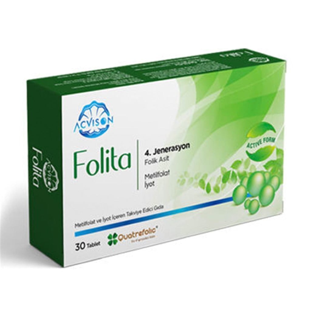 Folita Metilfolat ve İyot 30 Tablet
