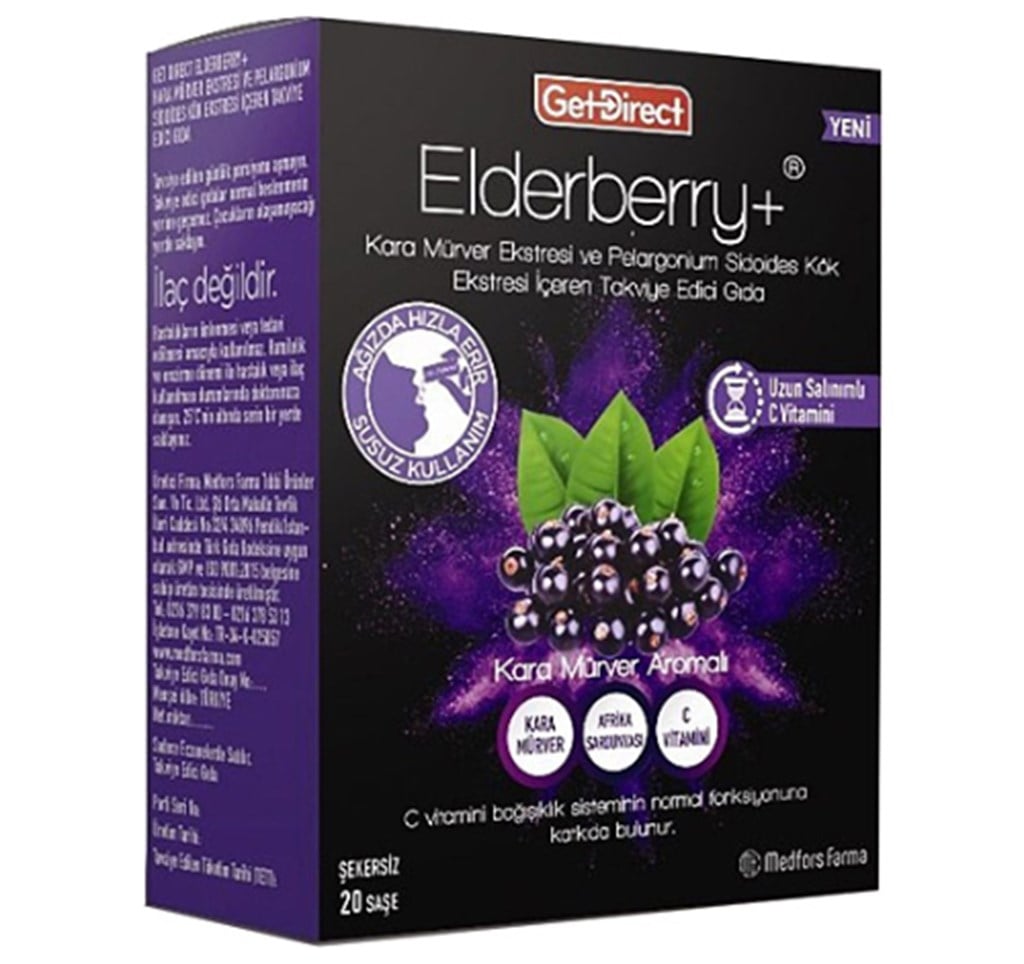 Get Direct Elderberry+ Kara Mürver 20 Saşe