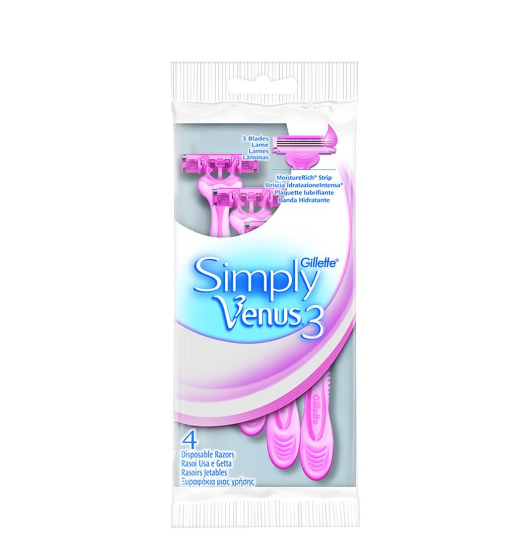 GİLLETTE VENUS SİMPLY 3 POŞET 4'LÜ