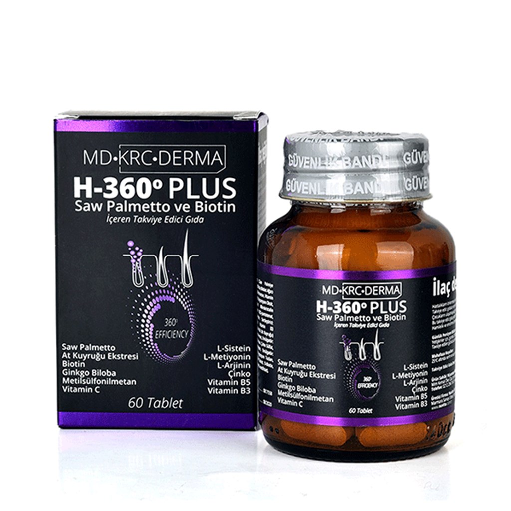 Hair 360 Plus Saw Palmetto ve Biotin 60 tablet