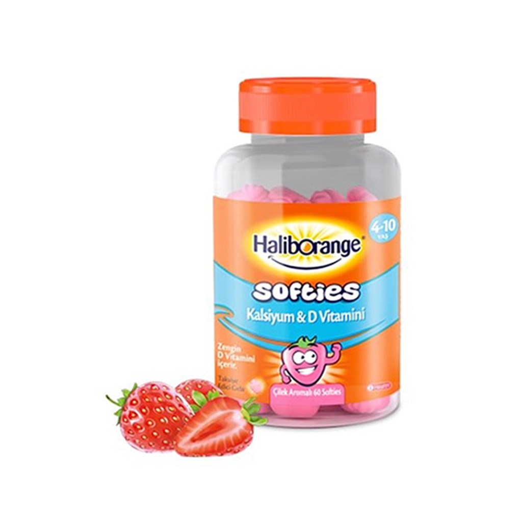 Haliborange Softies Kalsiyum D Vitamini Çilek Aroma  60'lı
