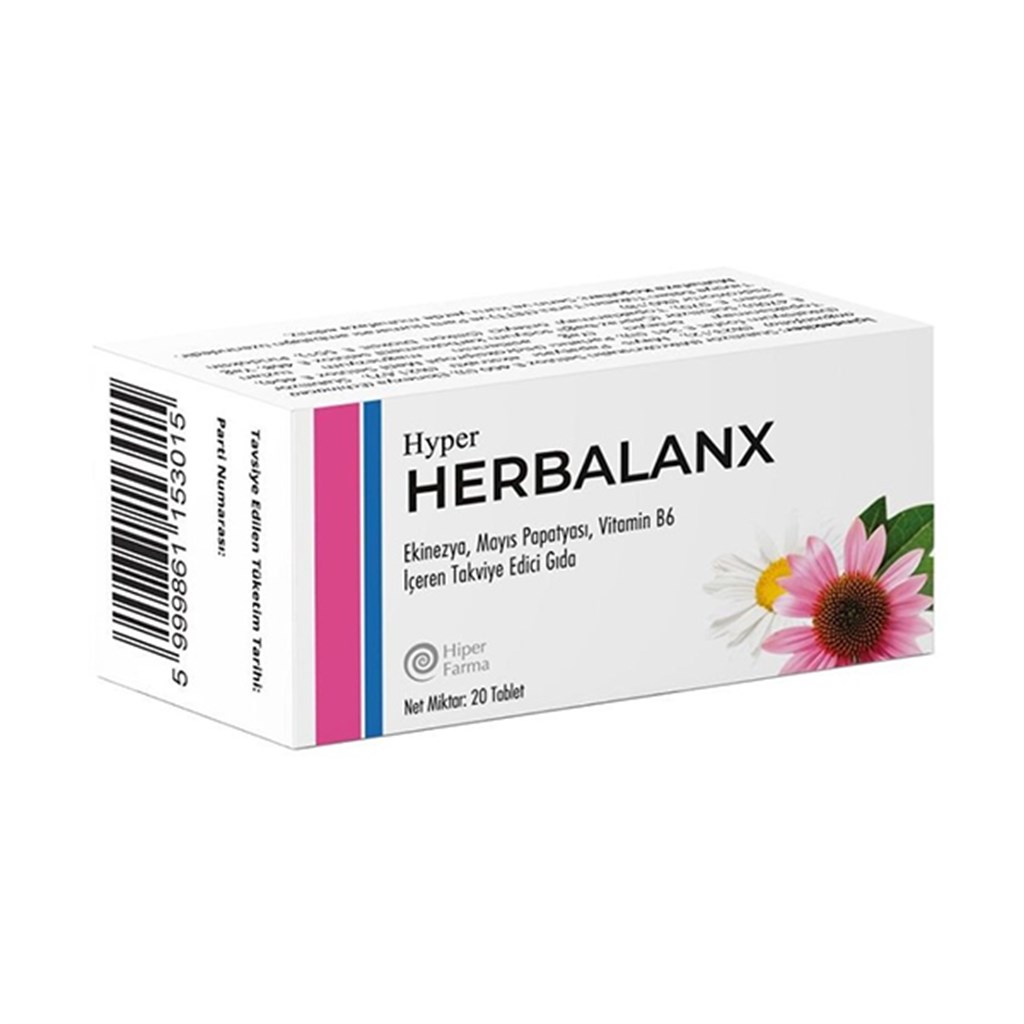 Hyper Herbalanx Ekinezya, Mayıs Papatyası, Vitamin B6 20 Tablet